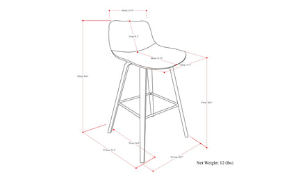 Black Vegan Leather Natural | Randolph Bentwood 26 inch Bar Stool (Set of 2)