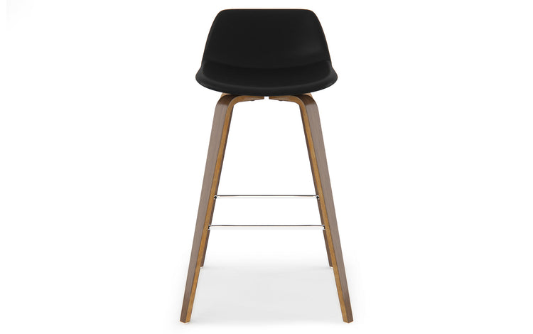 Black Vegan Leather Natural | Randolph Bentwood 26 inch Bar Stool (Set of 2)