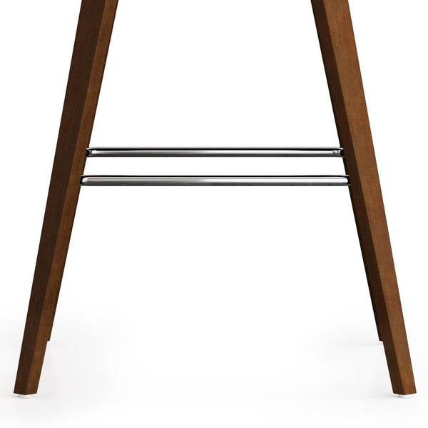 Deep Tan Vegan Leather Walnut | Randolph Bentwood 26 inch Bar Stool (Set of 2)