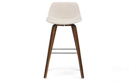 Natural Linen Style Fabric Natural | Randolph Bentwood 26 inch Bar Stool (Set of 2)