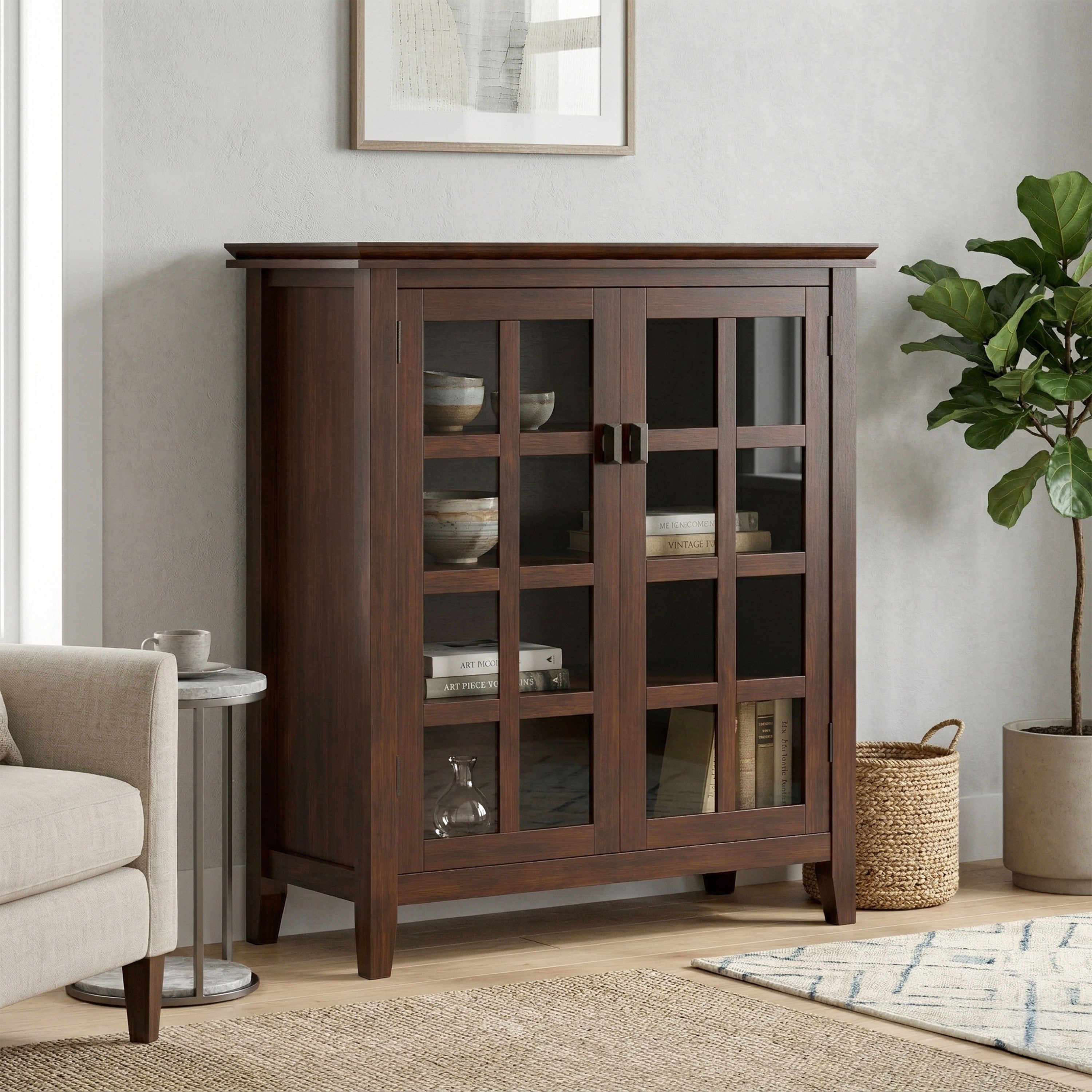 Solid Wood Storage Cabinet | Artisan Medium Cabinet – Simpli Home