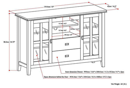 Russet Brown | Artisan Tall TV Stand