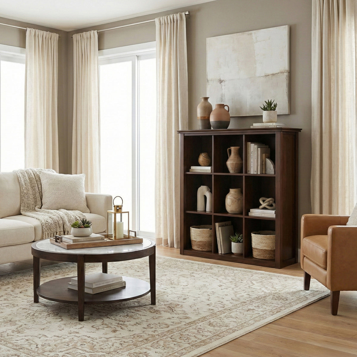 Russet Brown | Artisan 9 Cube Bookcase