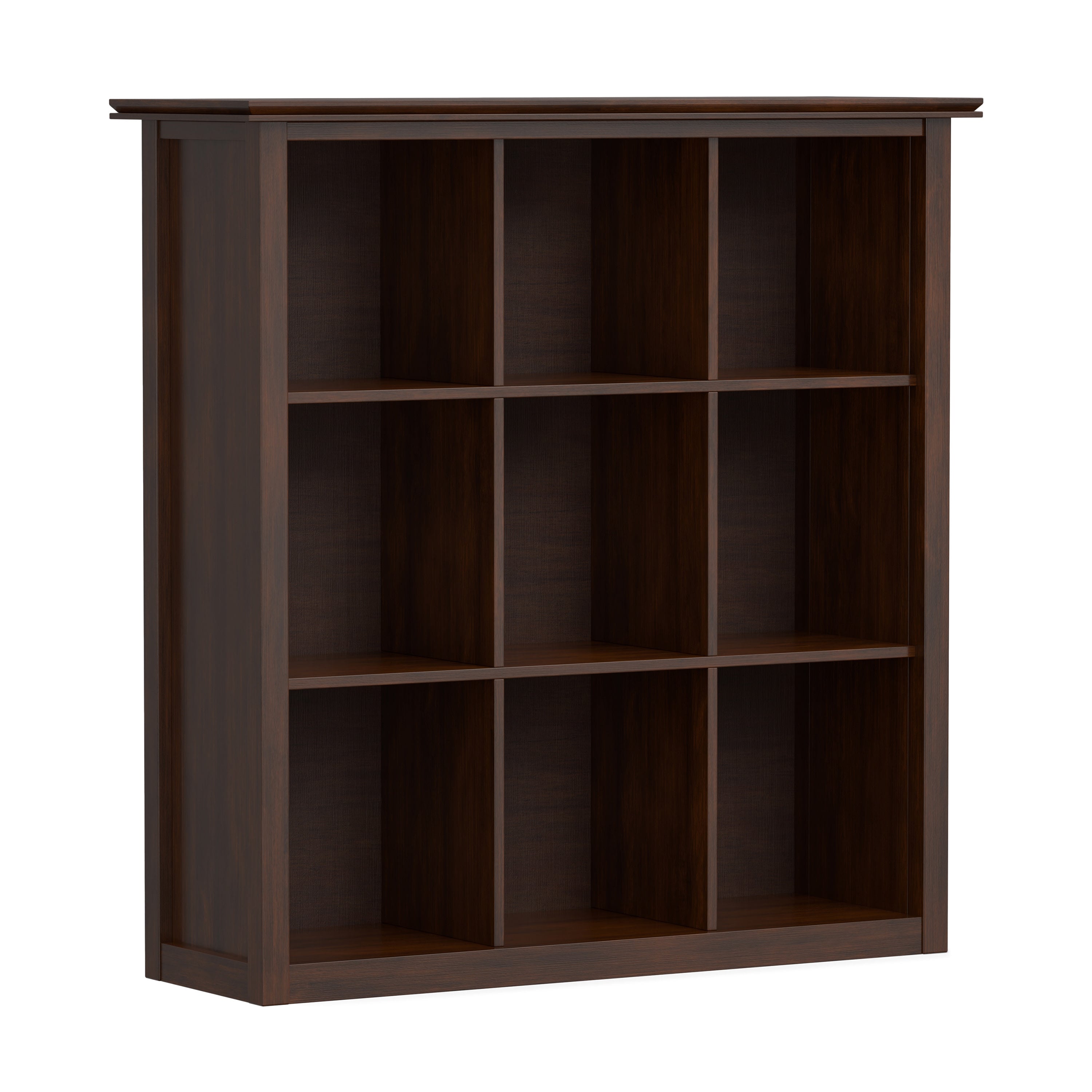 Solid Wood Cube Bookcase | Artisan 9 Cube Storage Unit – Simpli Home