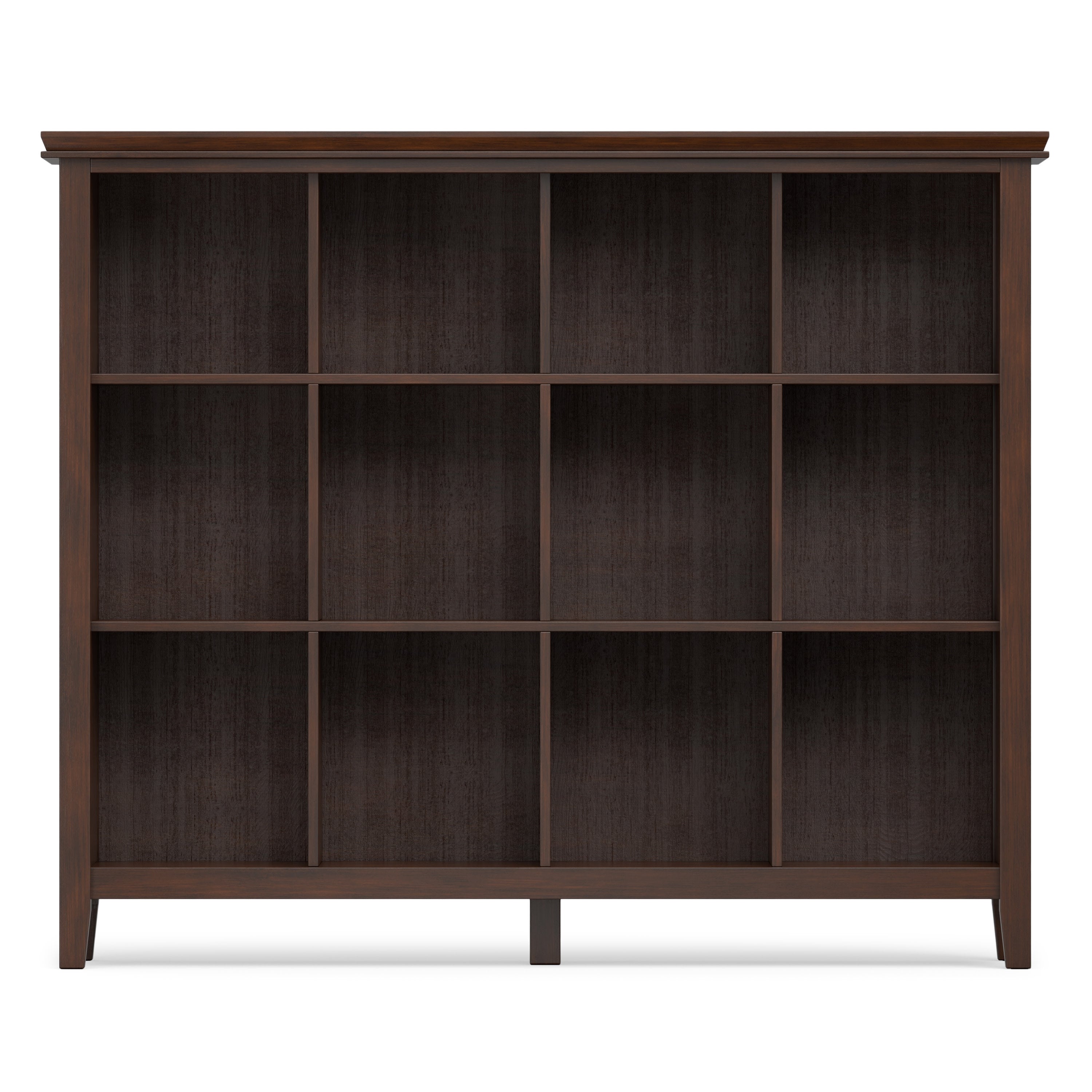 Solid Wood Bookcase | Artisan 12 Cube Bookcase – Simpli Home