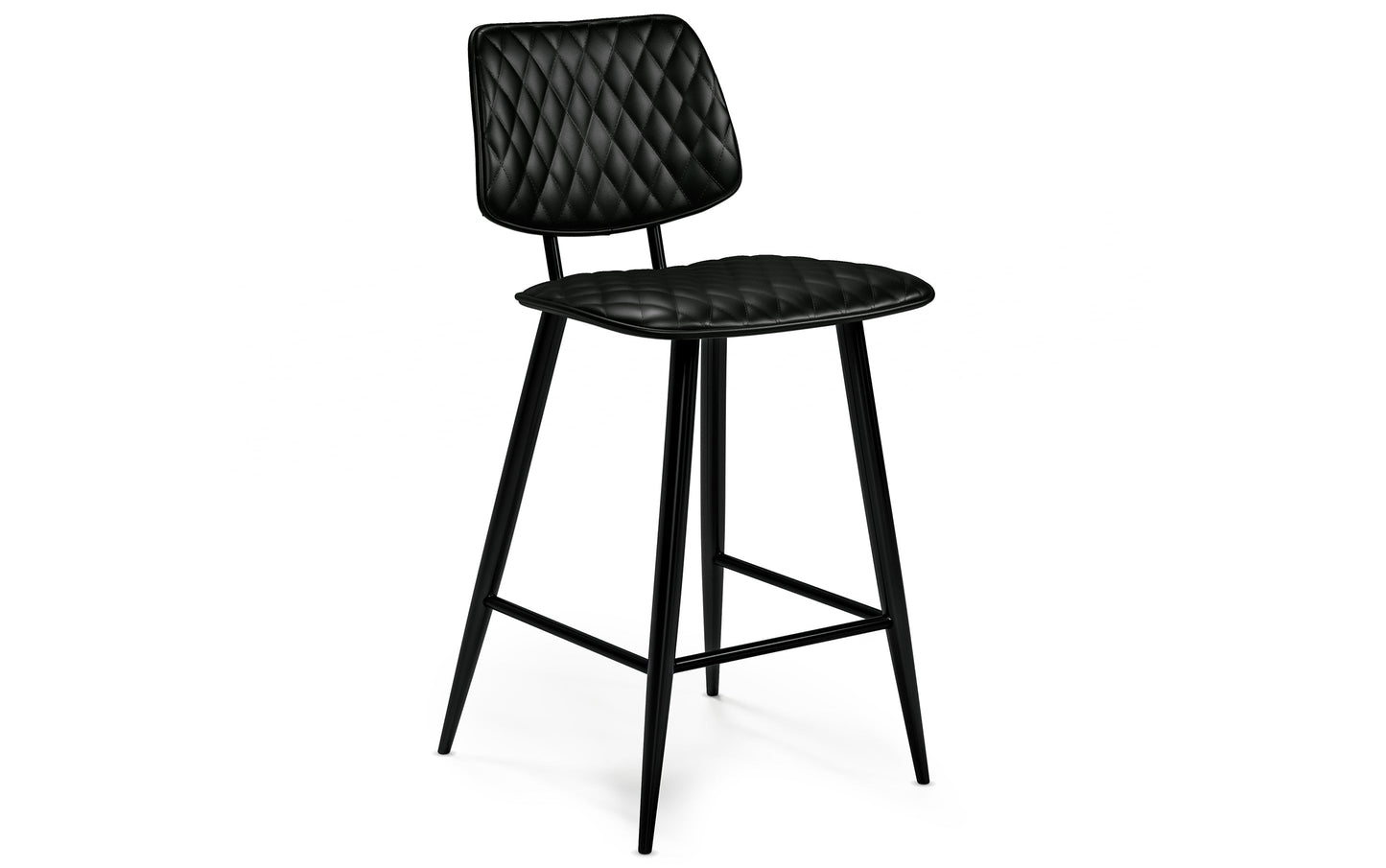 Black Vegan Leather | Raya Counter Height Stool (Set of 2)