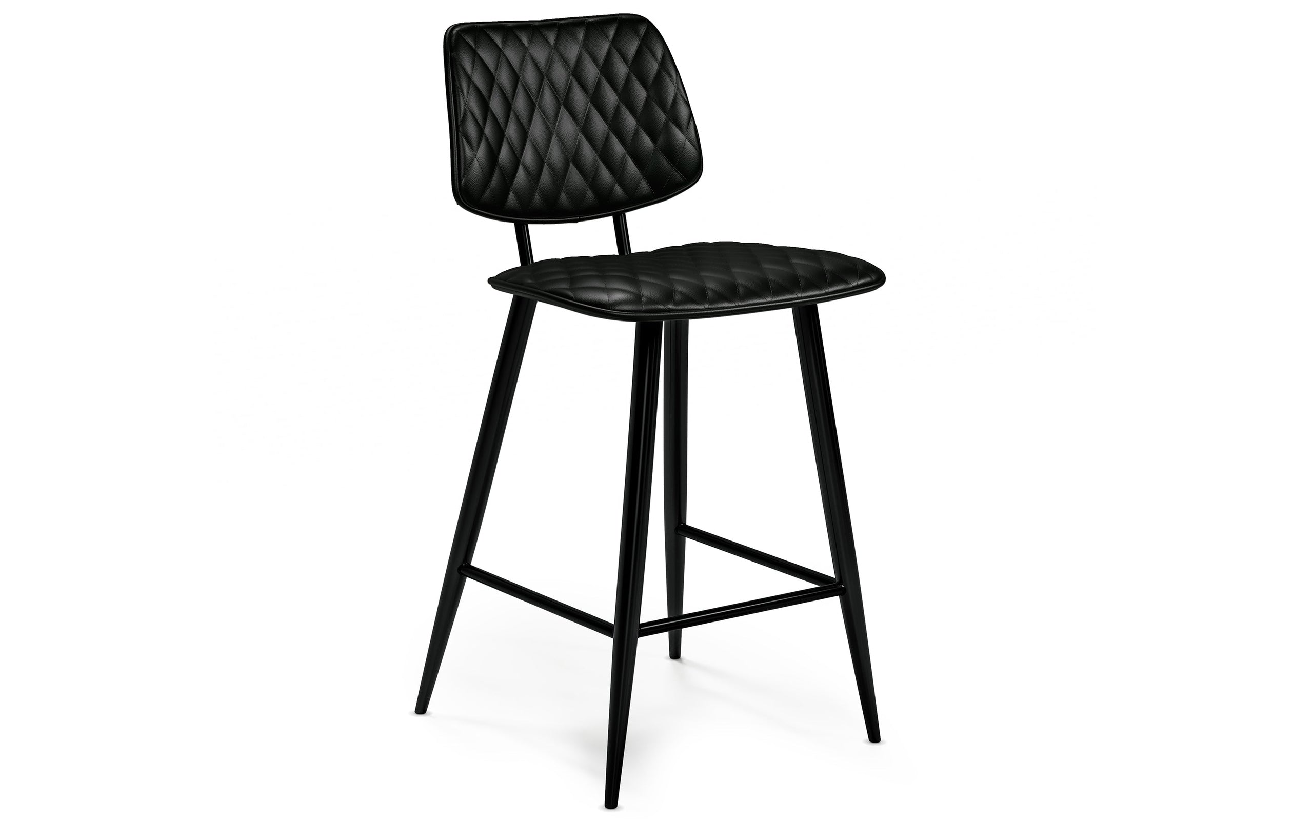 Black Vegan Leather | Raya Counter Height Stool (Set of 2)