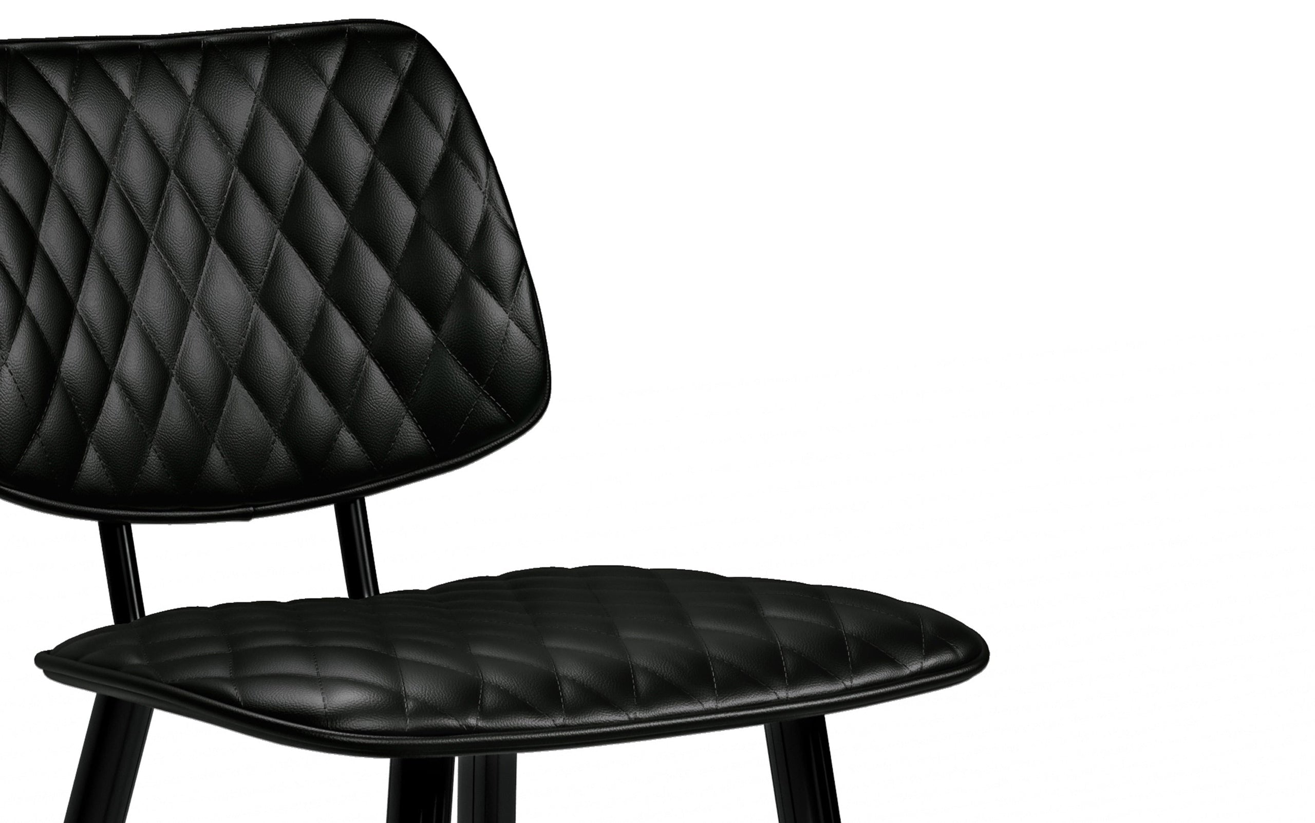 Black Vegan Leather | Raya Counter Height Stool (Set of 2)