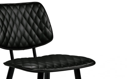 Black Vegan Leather | Raya Counter Height Stool (Set of 2)