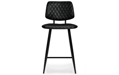 Black Vegan Leather | Raya Counter Height Stool (Set of 2)