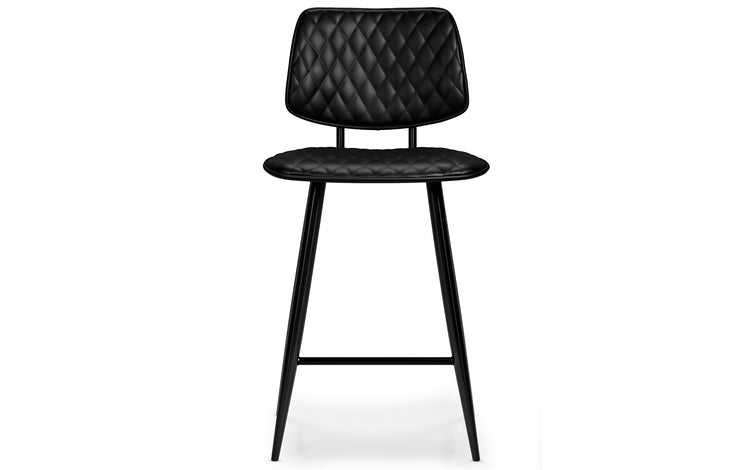 Black Vegan Leather | Raya Counter Height Stool (Set of 2)