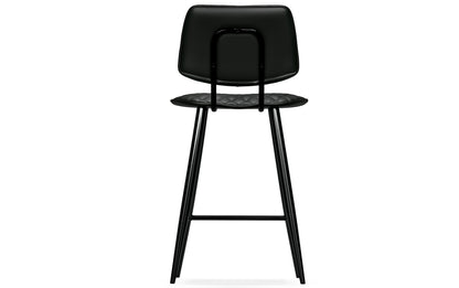 Black Vegan Leather | Raya Counter Height Stool (Set of 2)