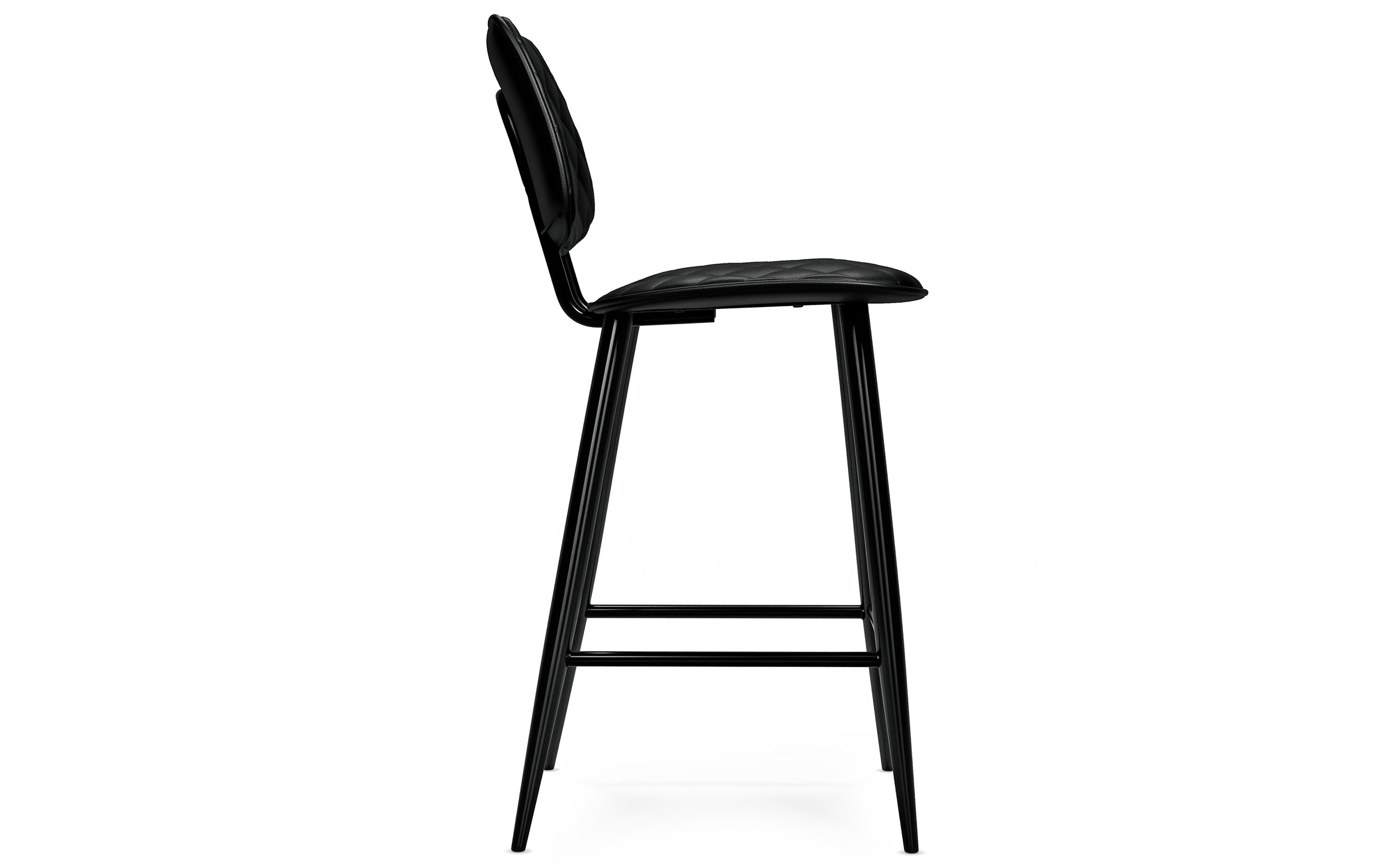 Black Vegan Leather | Raya Counter Height Stool (Set of 2)