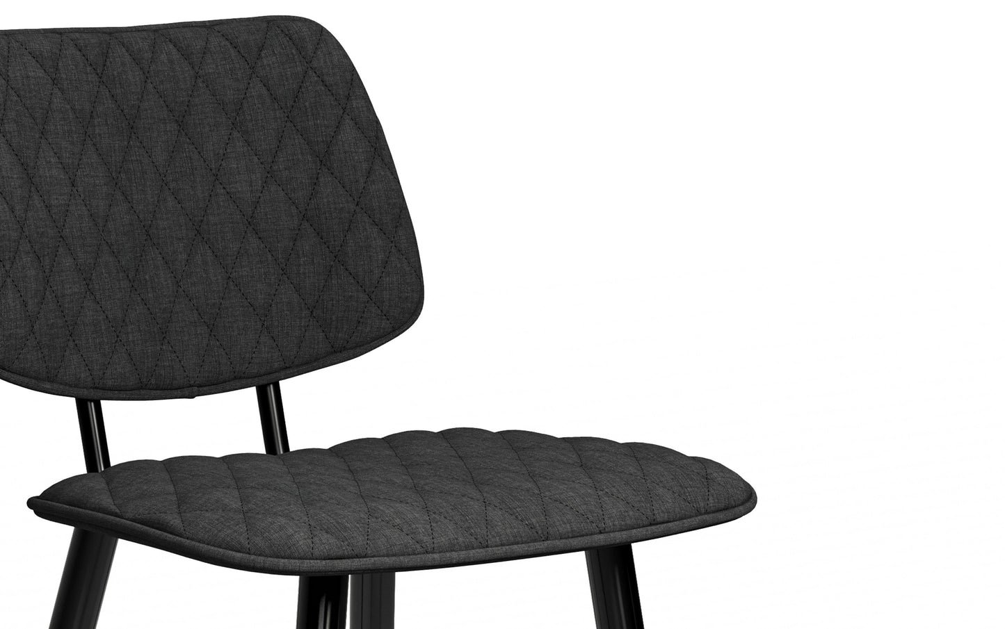 Charcoal Linen Style Fabric | Raya Counter Height Stool (Set of 2