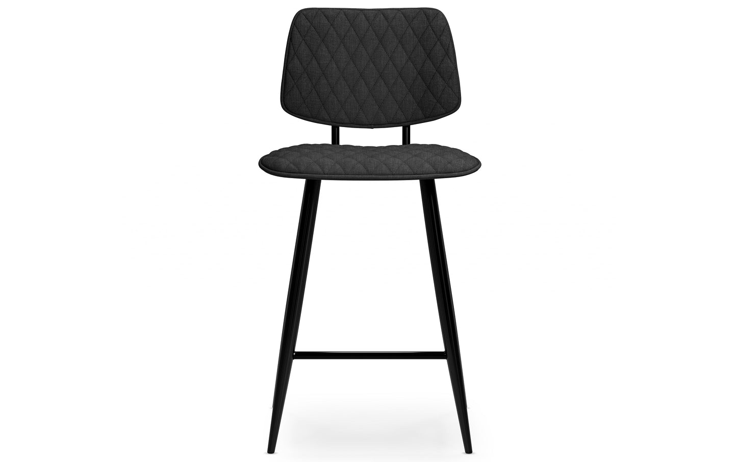 Charcoal Linen Style Fabric | Raya Counter Height Stool (Set of 2