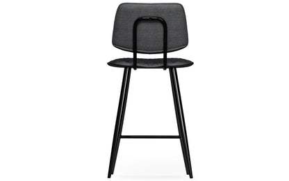 Charcoal Linen Style Fabric | Raya Counter Height Stool (Set of 2