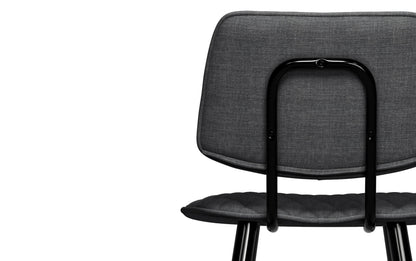 Charcoal Linen Style Fabric | Raya Counter Height Stool (Set of 2
