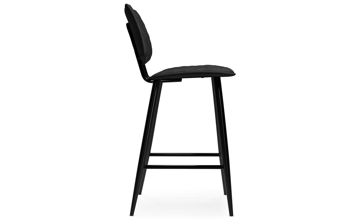 Charcoal Linen Style Fabric | Raya Counter Height Stool (Set of 2