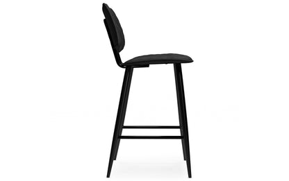 Charcoal Linen Style Fabric | Raya Counter Height Stool (Set of 2