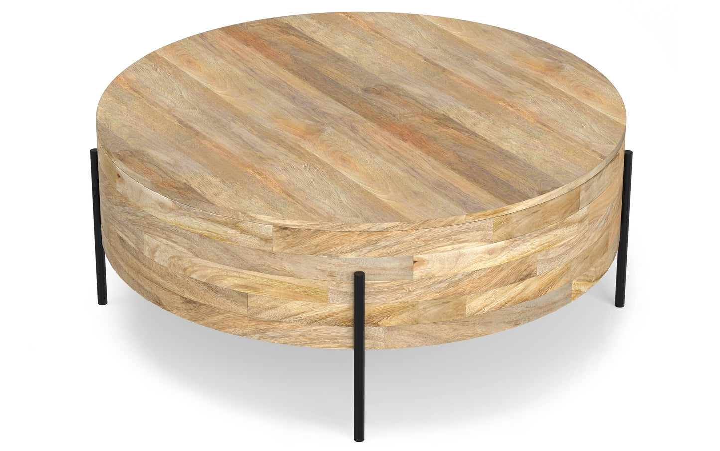 Rayburn Drum Coffee Table in Mango