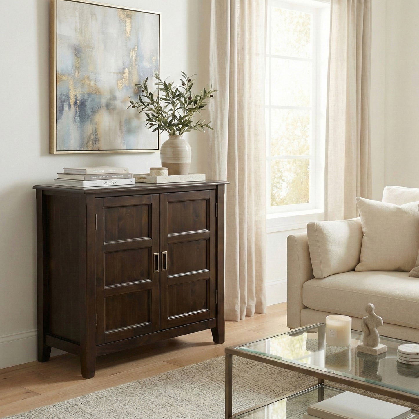 Mahogany Brown | Burlington Low Storage Cabinet