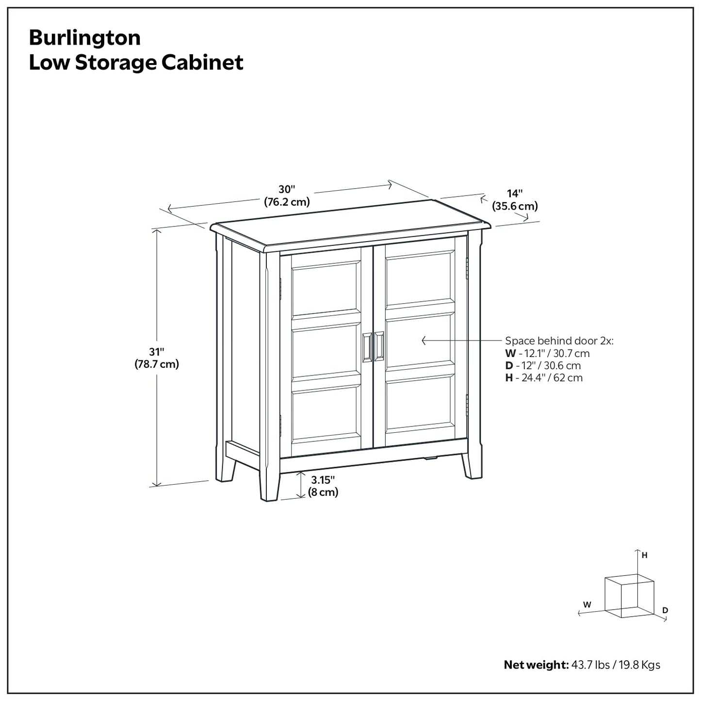 Mahogany Brown | Burlington Low Storage Cabinet