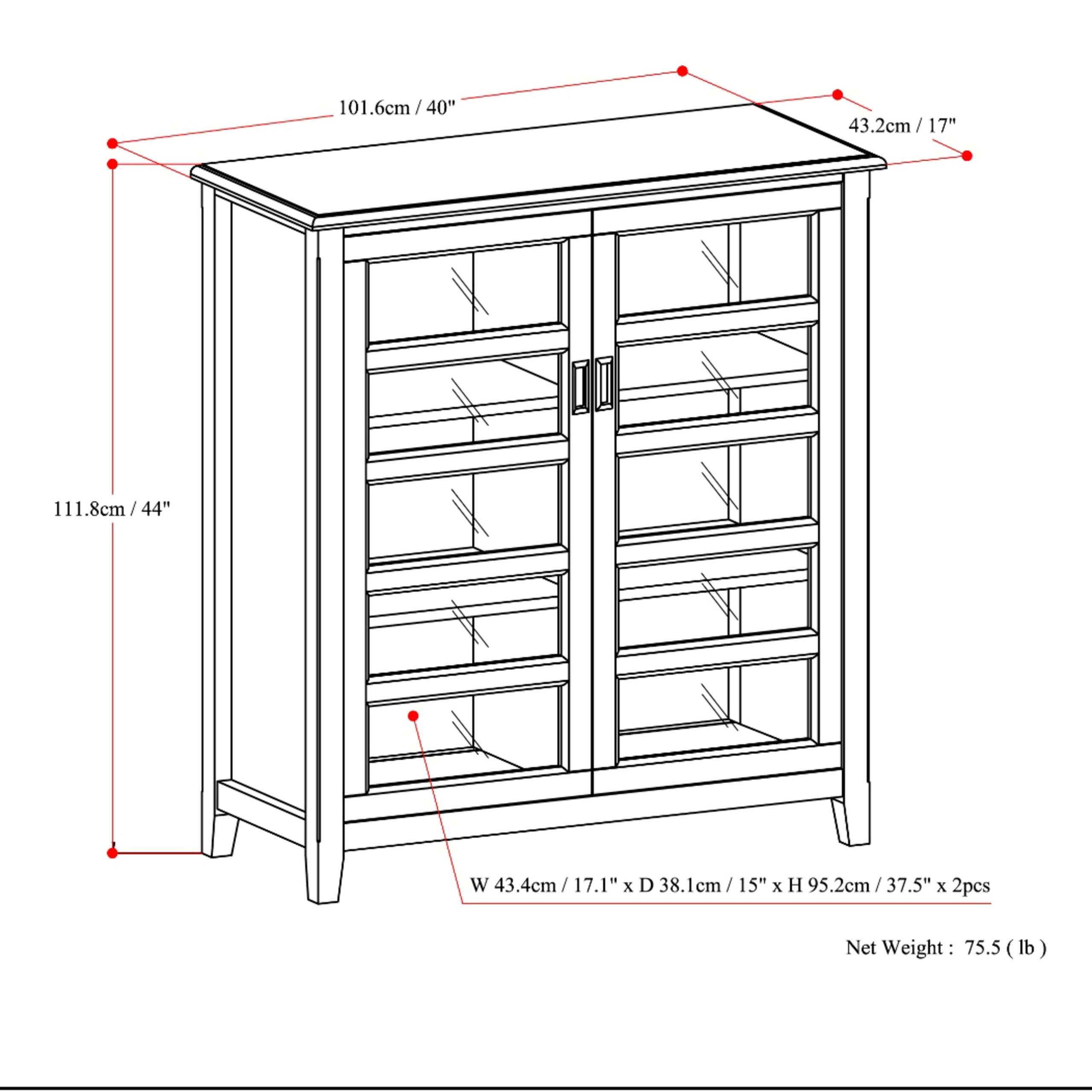 Mahogany Brown | Burlington Storage Cabinet