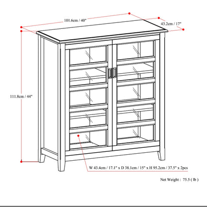 Mahogany Brown | Burlington Storage Cabinet