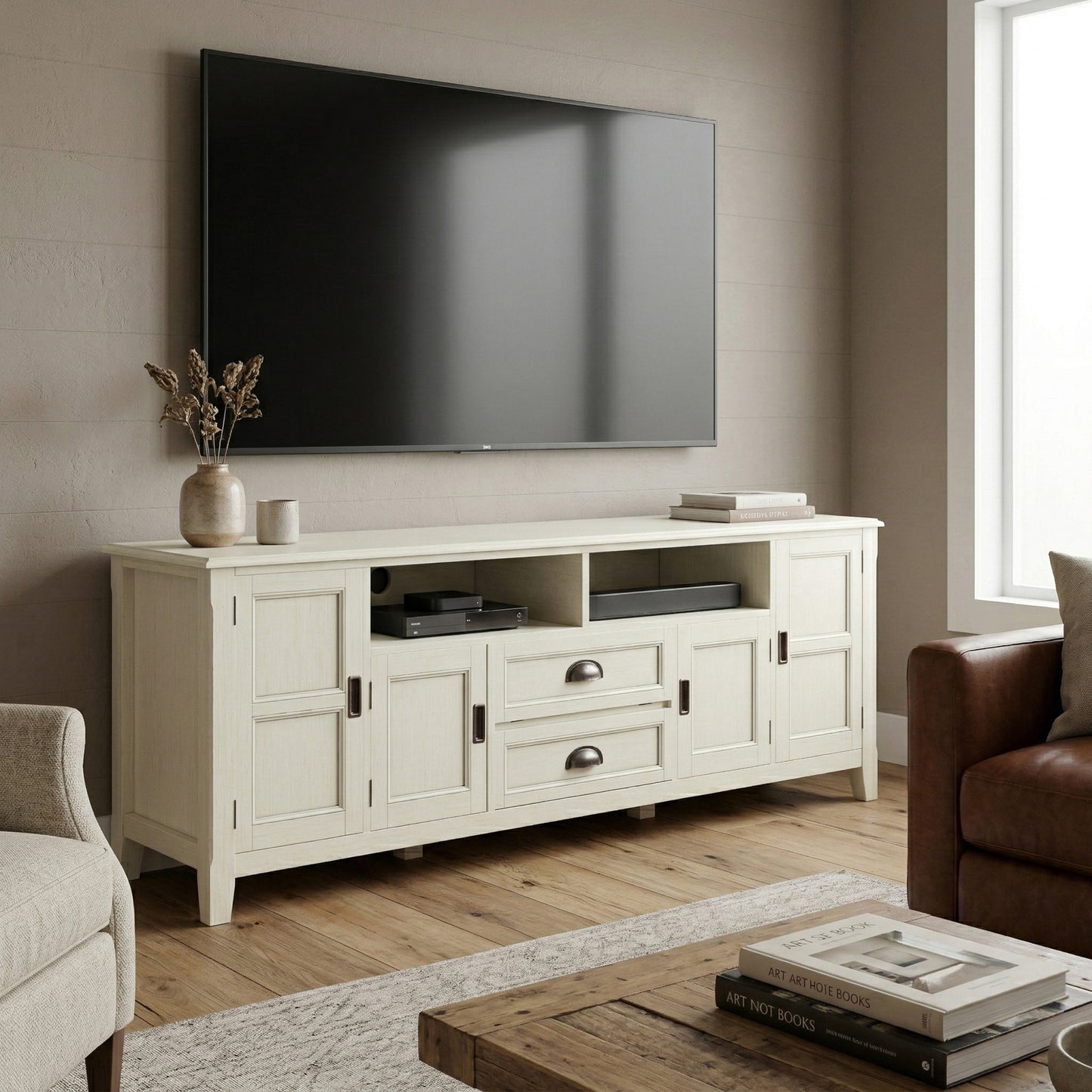 Antique White | Burlington 72 inch TV Stand