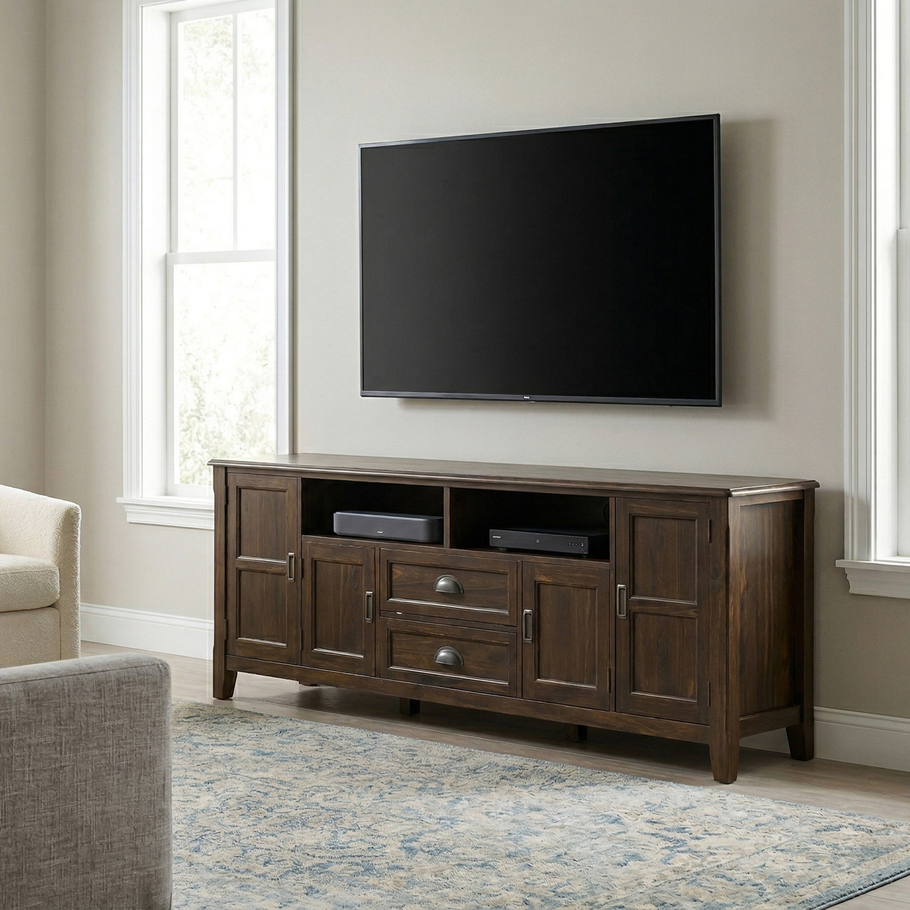 72 Inch TV Stand | Burlington Media Console – Simpli Home