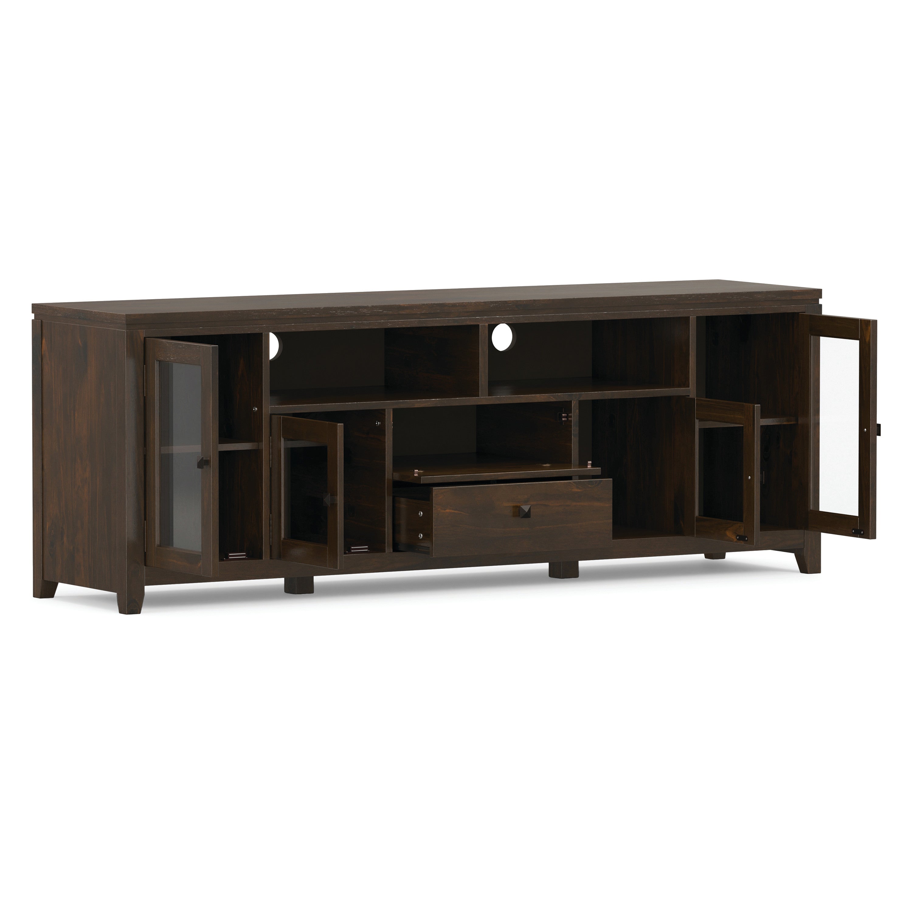 Solid Wood Contemporary TV Stand | Cosmopolitan 72 inch TV Stand