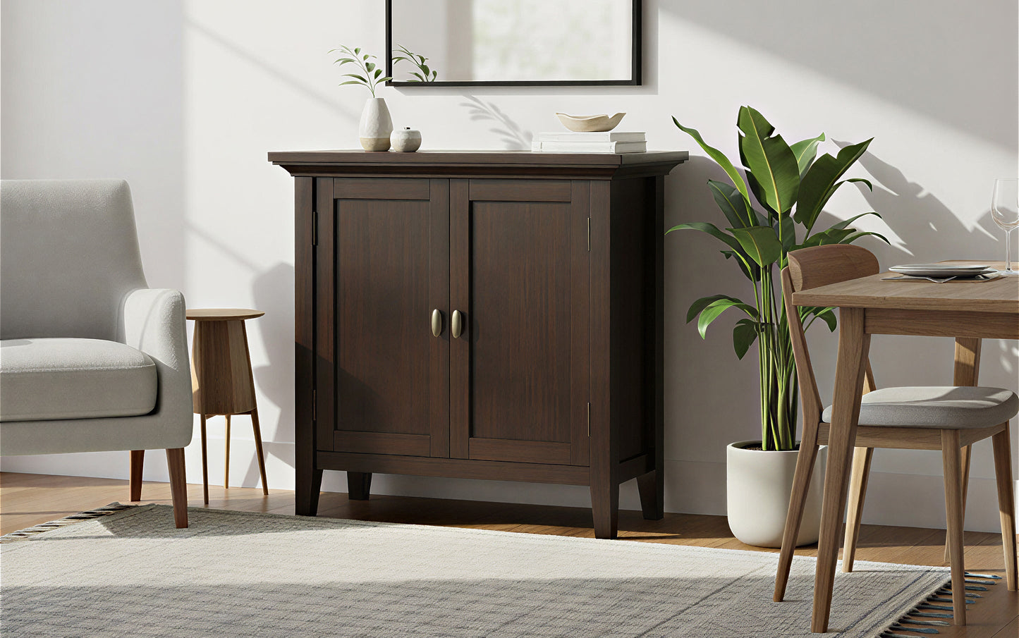 Brunette Brown | Redmond 32 inch Low Storage Cabinet