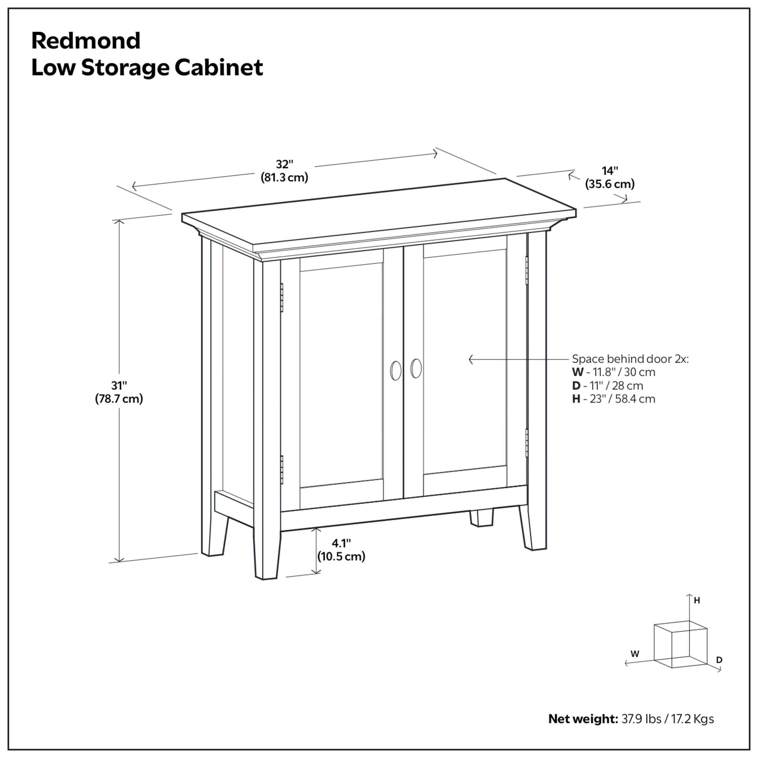 Brunette Brown | Redmond Low Storage Cabinet