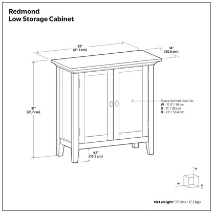 Brunette Brown | Redmond Low Storage Cabinet