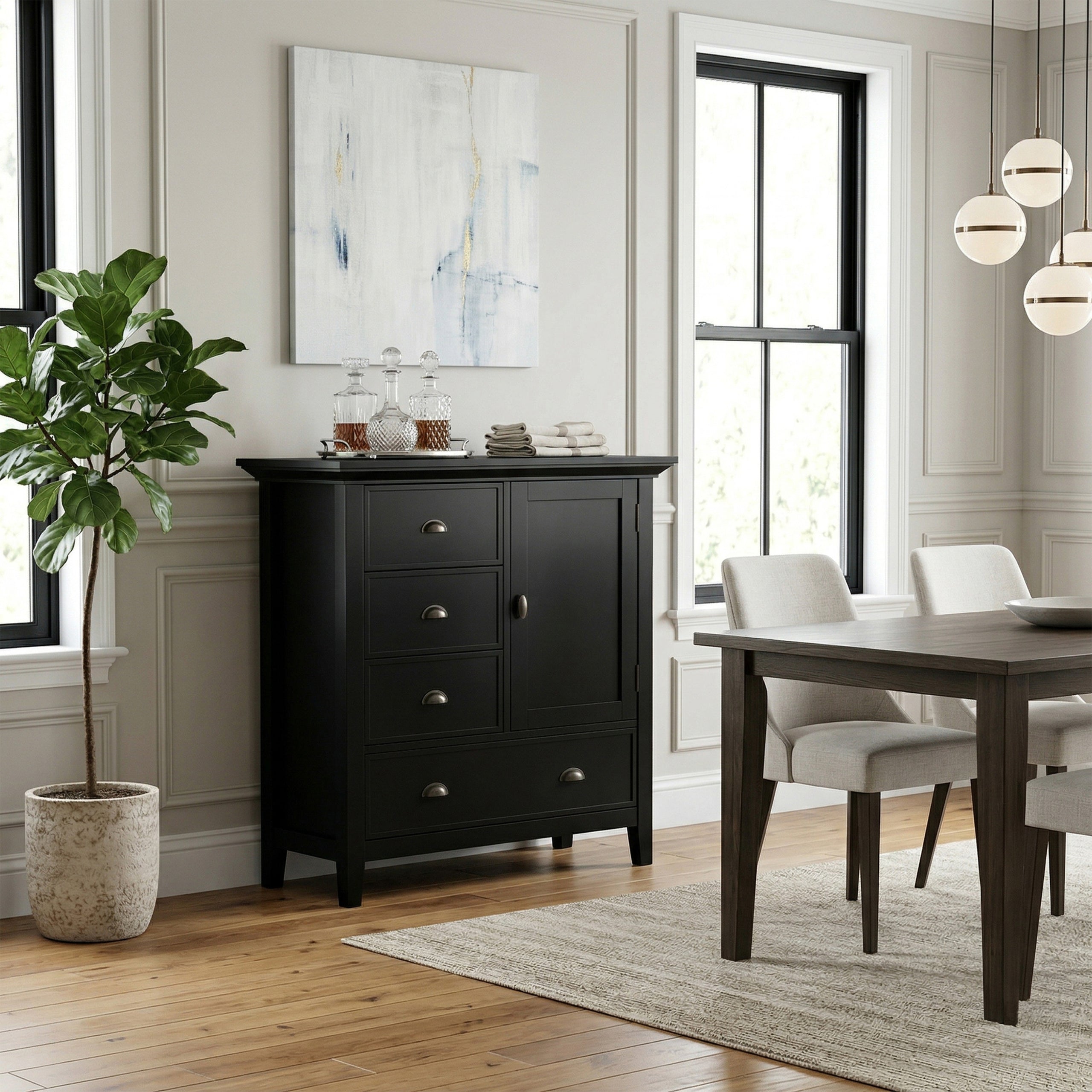 Black | Redmond Medium Storage Cabinet