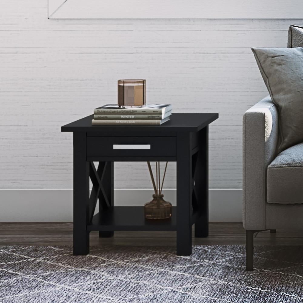 Black | Kitchener 20.5 inch End Side Table