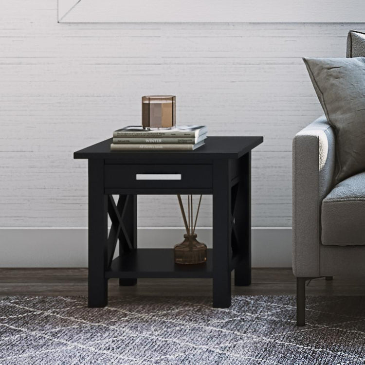 Black | Kitchener 20.5 inch End Side Table