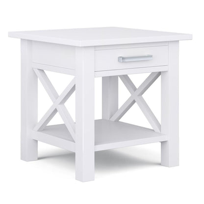 White | Kitchener 20.5 inch End Side Table