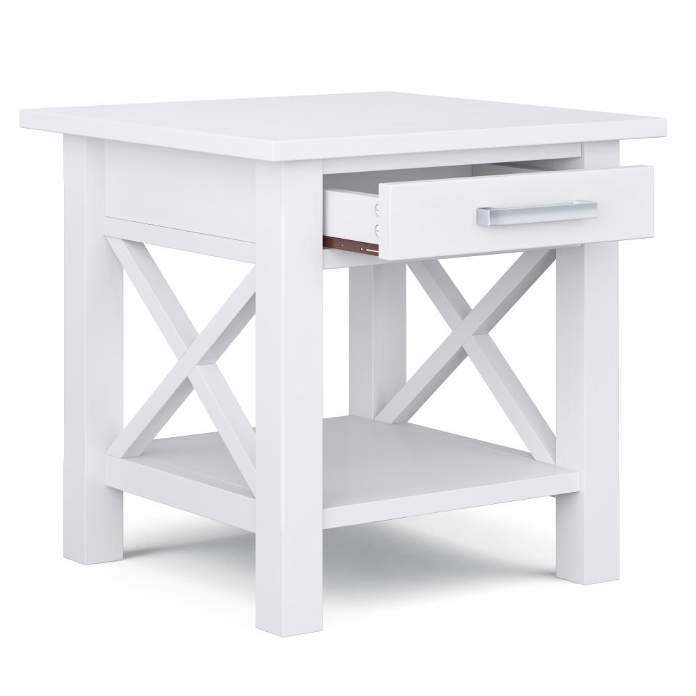 White | Kitchener 20.5 inch End Side Table