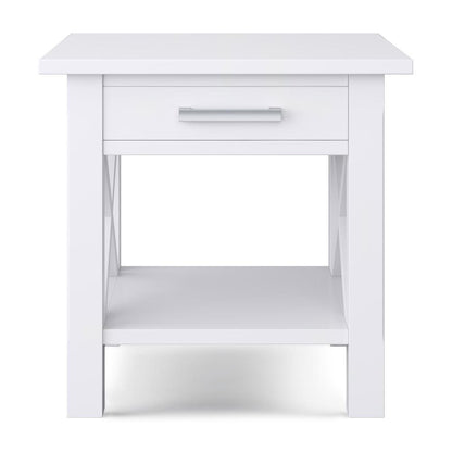 White | Kitchener 20.5 inch End Side Table