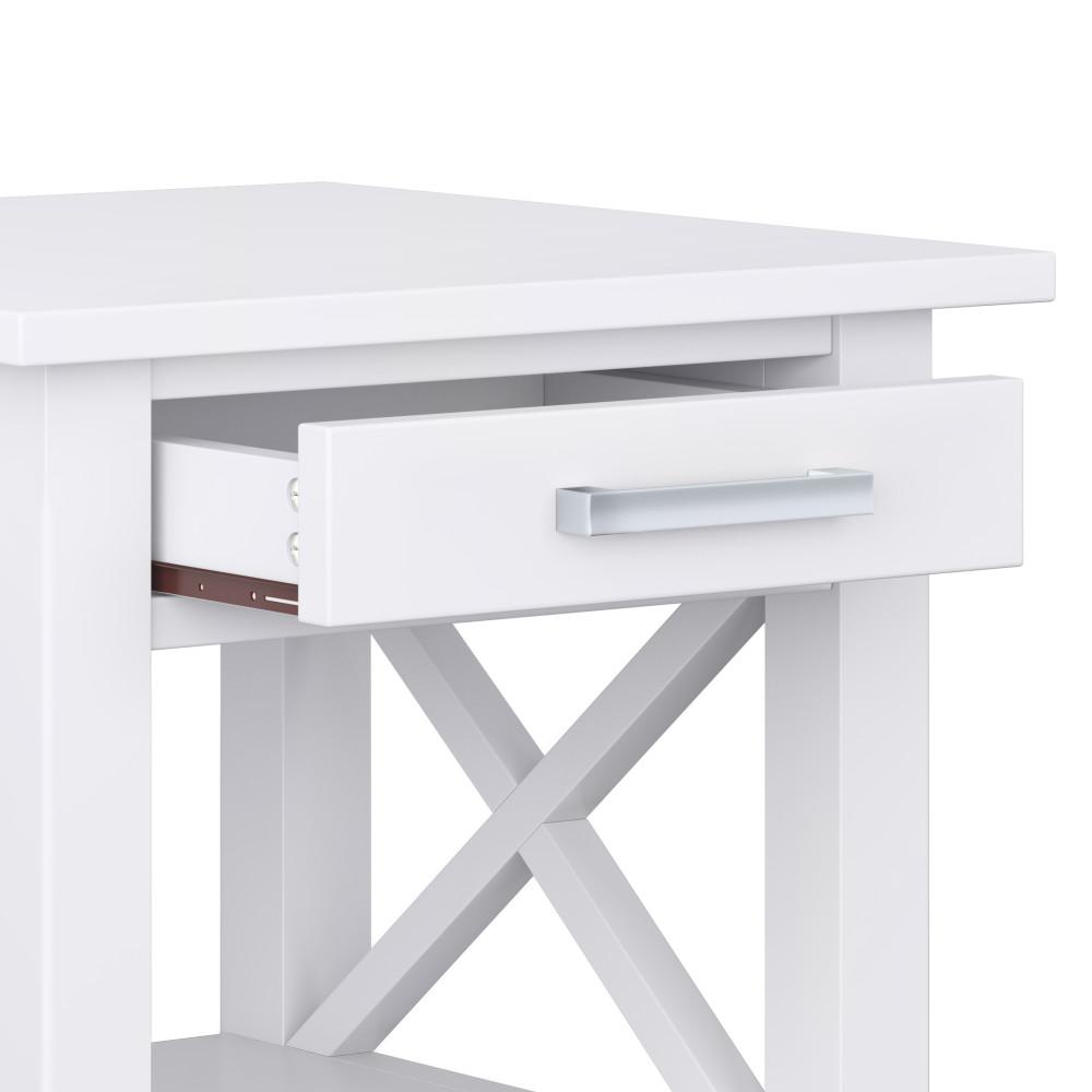 White | Kitchener 20.5 inch End Side Table