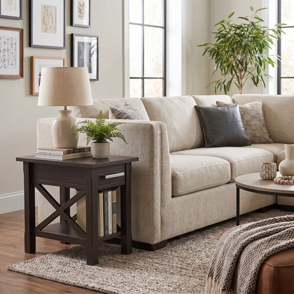 Warm Walnut Brown | Kitchener Narrow End Table