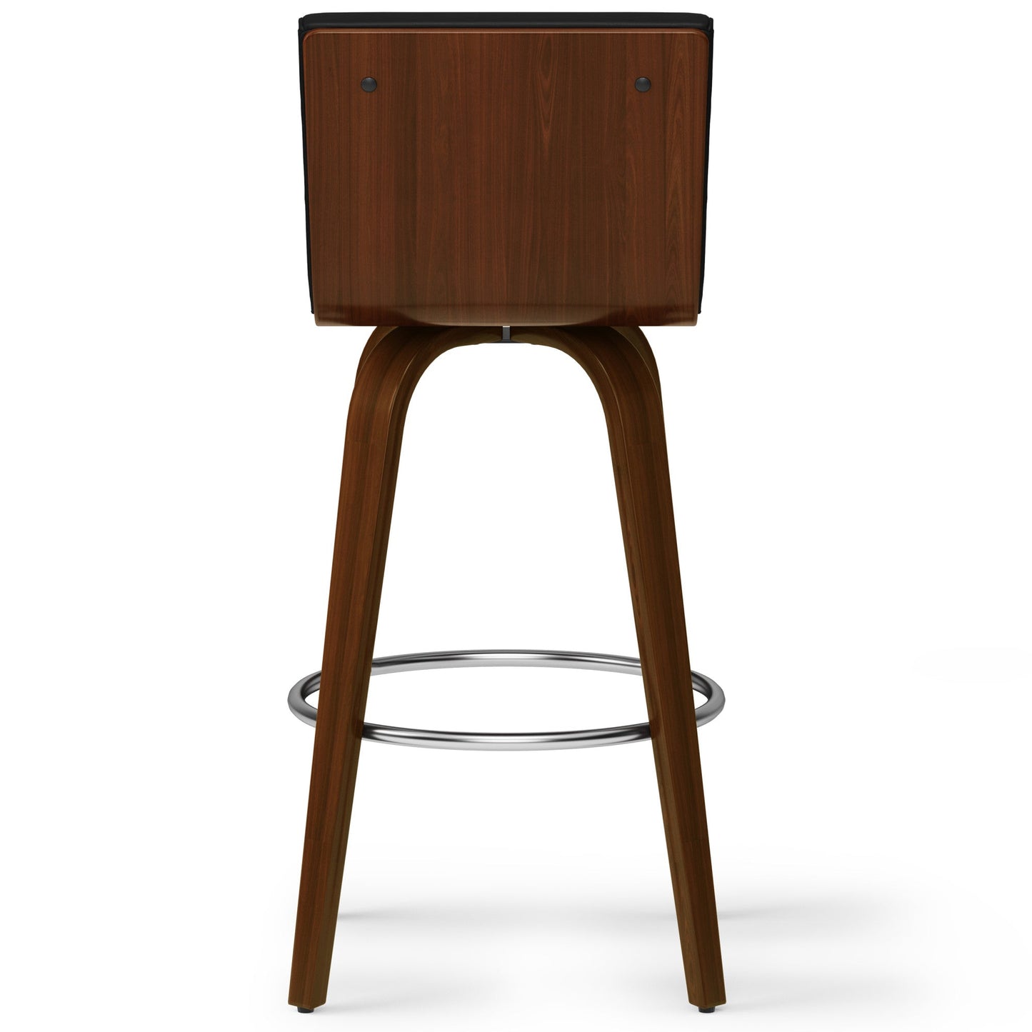 Black Vegan Leather | Roland Swivel Bar Stool in Vegan Leather