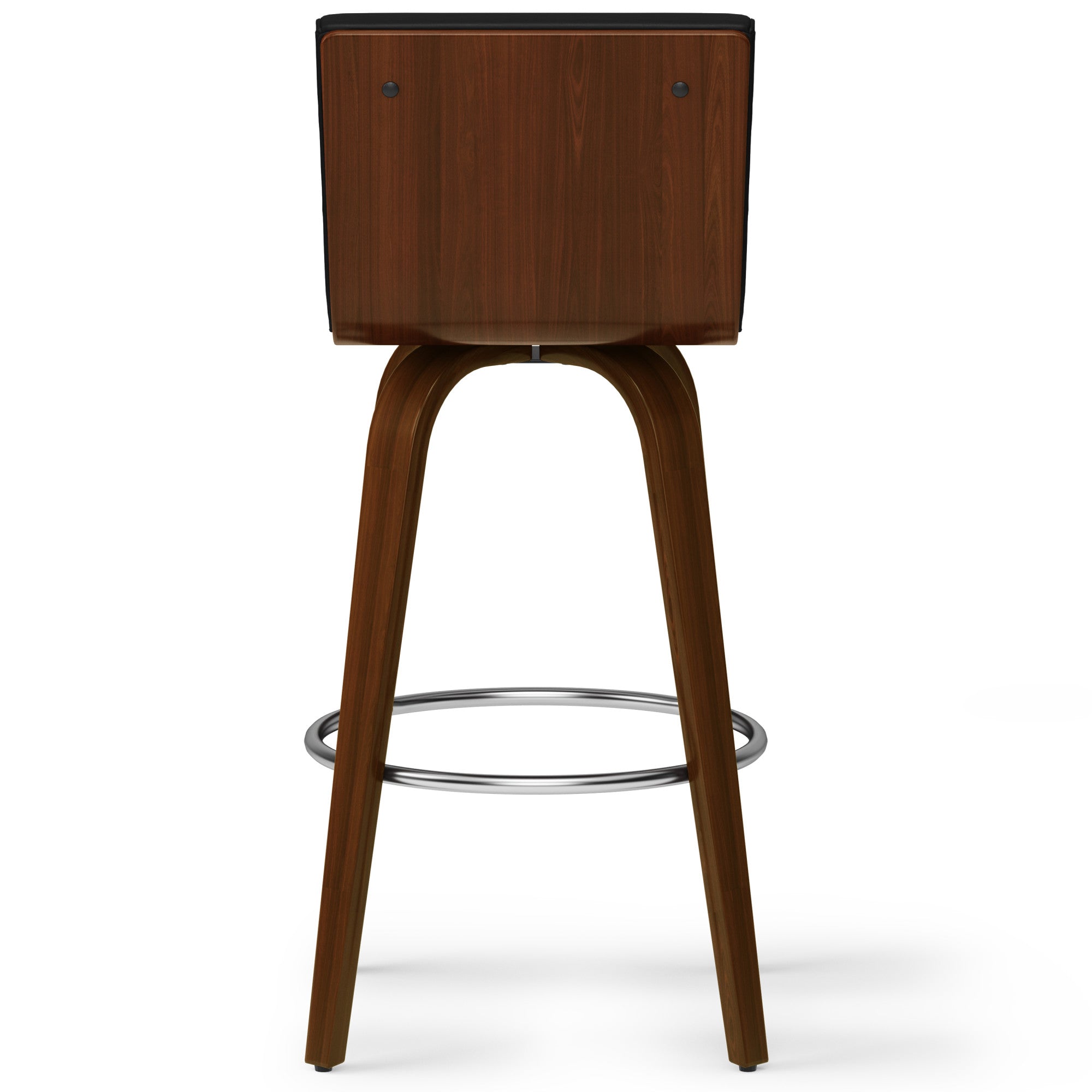 Black Vegan Leather | Roland Swivel Bar Stool in Vegan Leather
