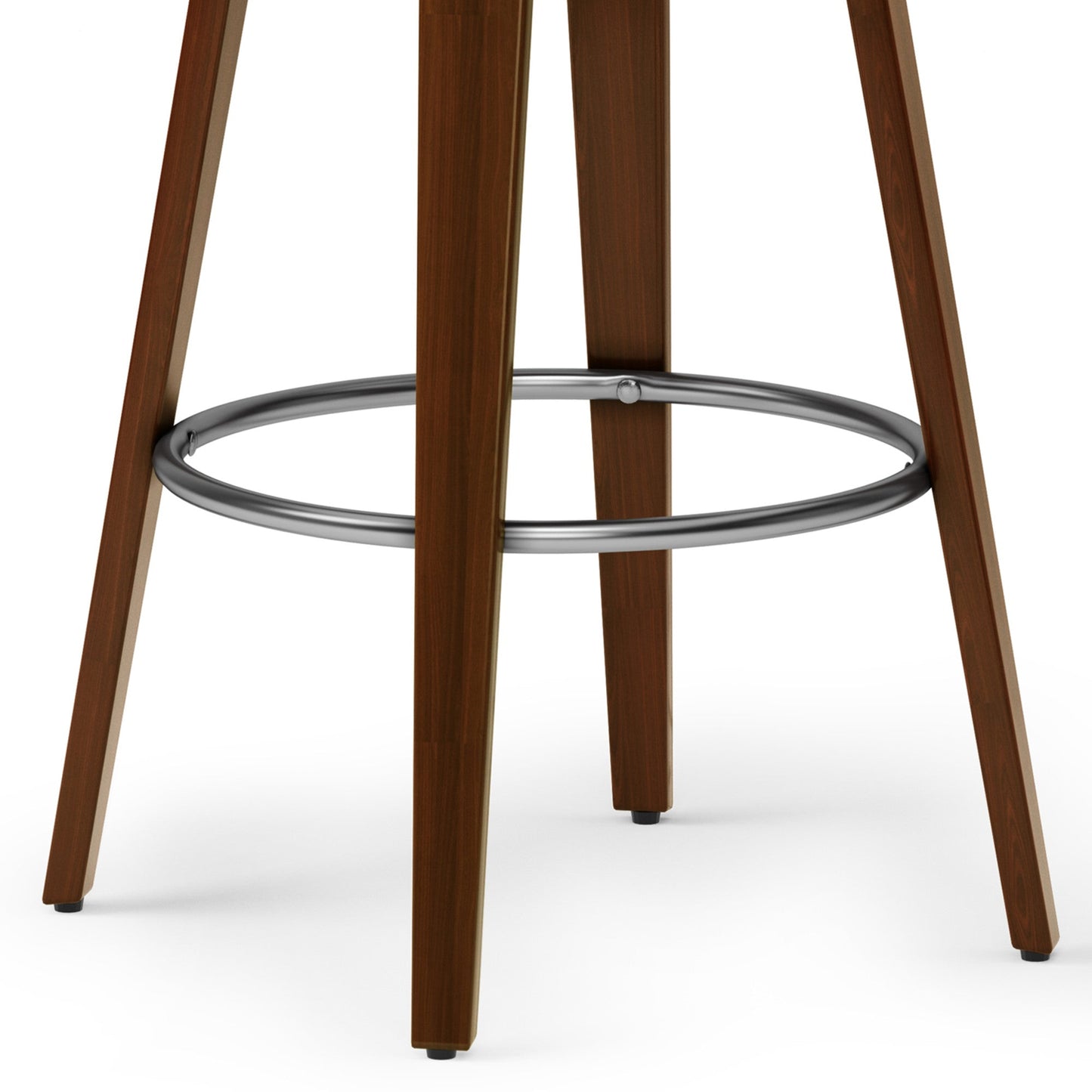 Black Vegan Leather | Roland Swivel Bar Stool in Vegan Leather