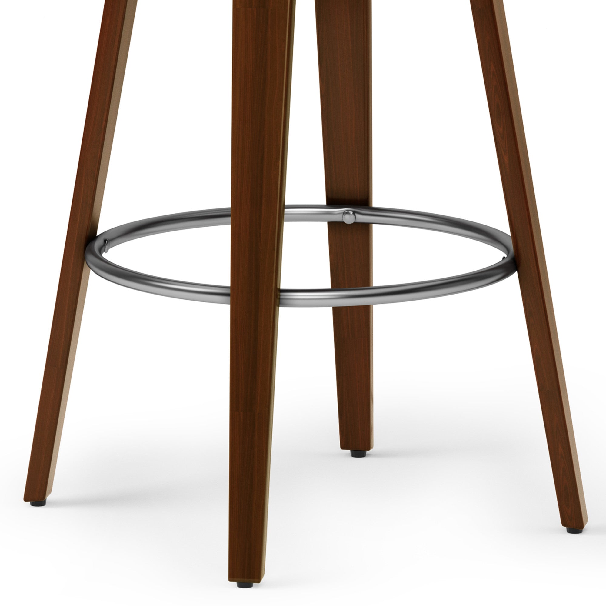 Black Vegan Leather | Roland Swivel Bar Stool in Vegan Leather