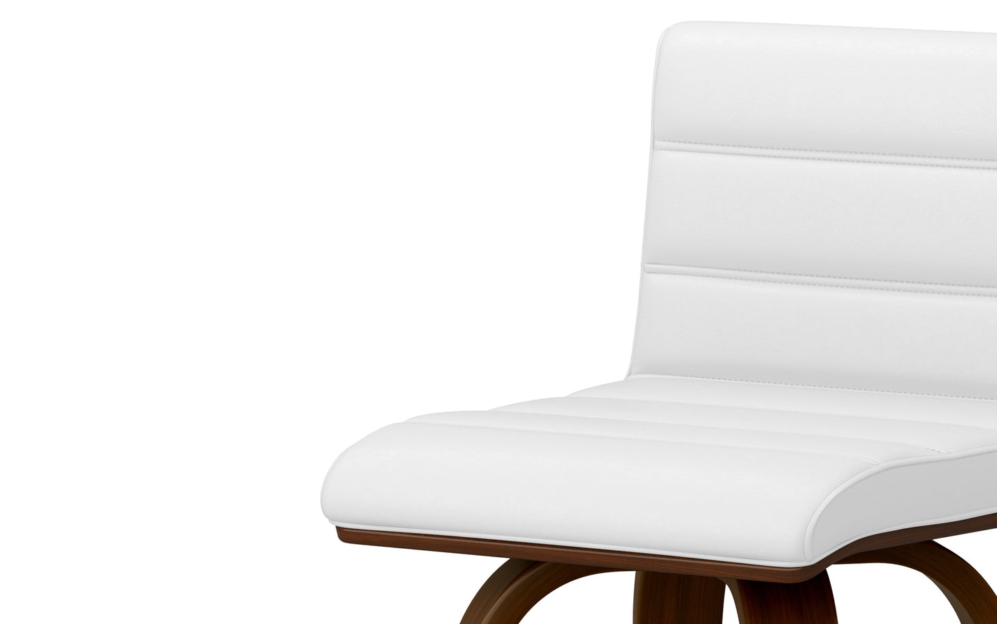 White Vegan Leather | Roland Swivel Bar Stool in Vegan Leather