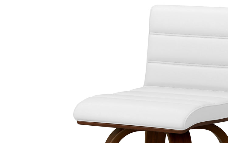 White Vegan Leather | Roland Swivel Bar Stool in Vegan Leather