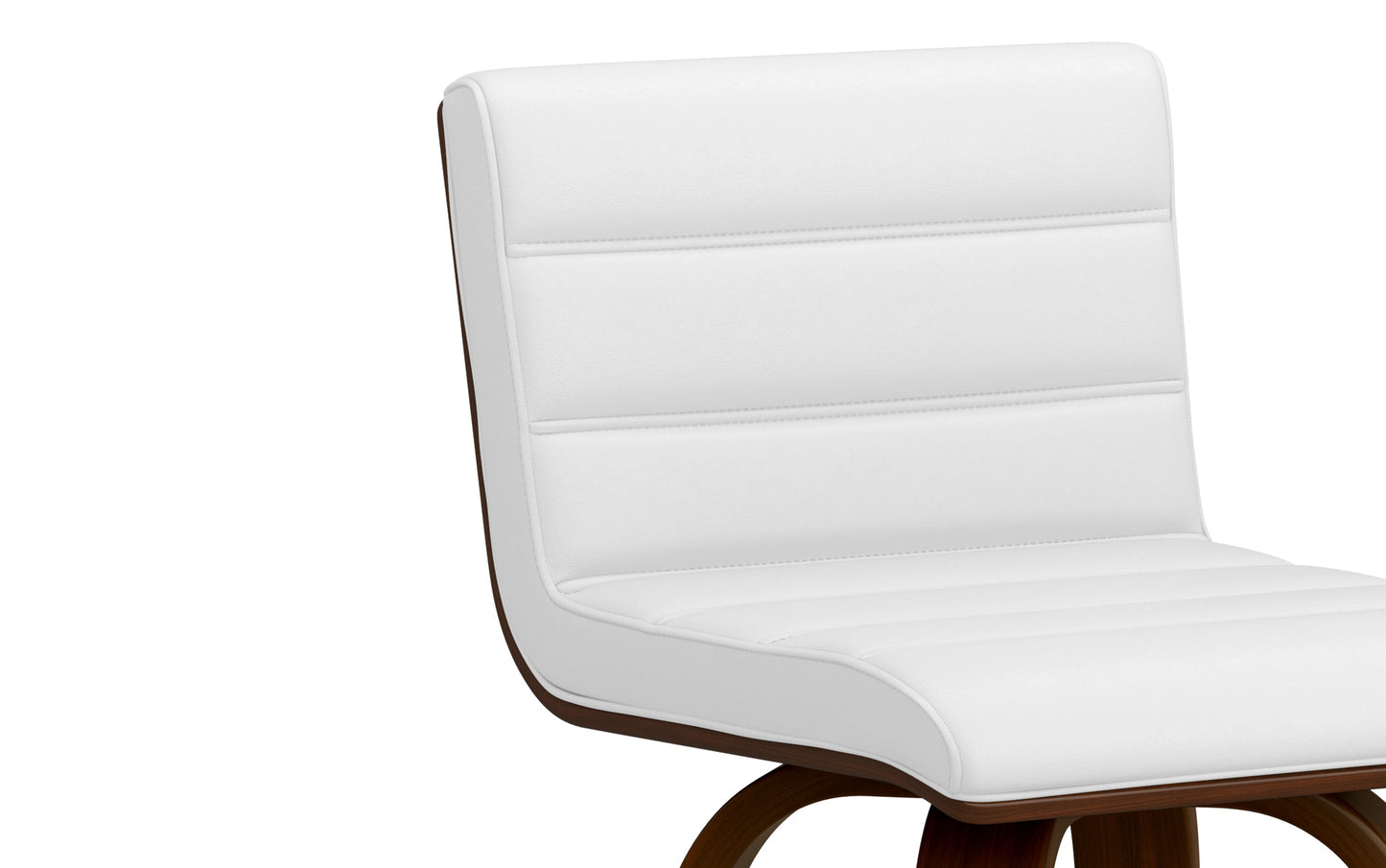 White Vegan Leather | Roland Swivel Bar Stool in Vegan Leather