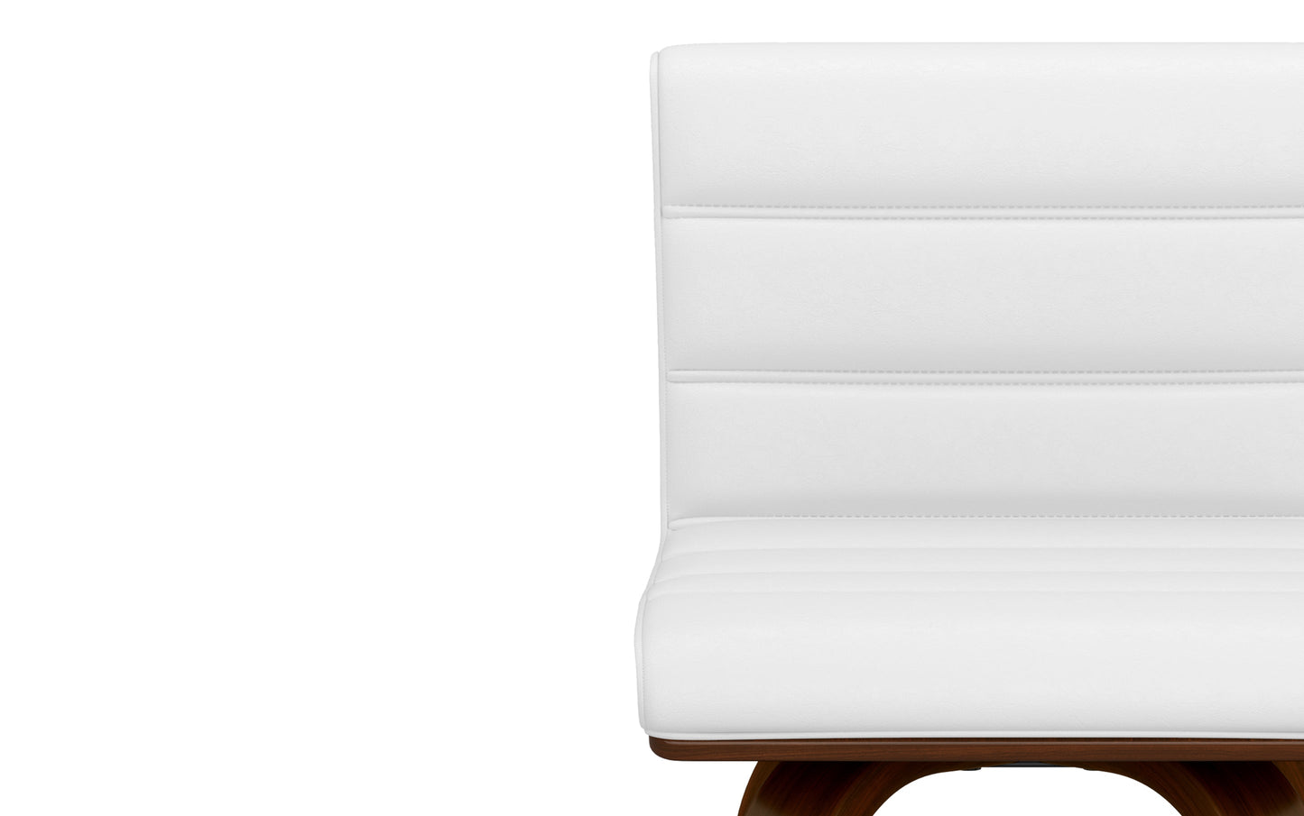 White Vegan Leather | Roland Swivel Bar Stool in Vegan Leather